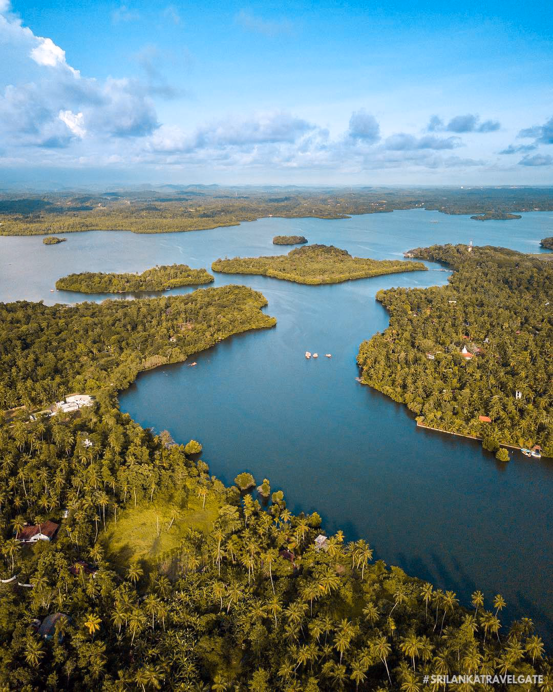 Exploring the tranquil beauty of Koggala Lake by boat near K1 Villa.